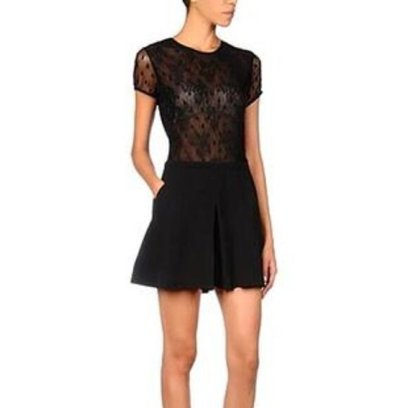 MAJE Glaieuil Black Lace Romper - Picture 2 of 9
